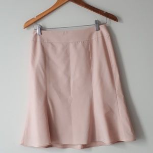 LOFT Wool A-Line Skirt Blush